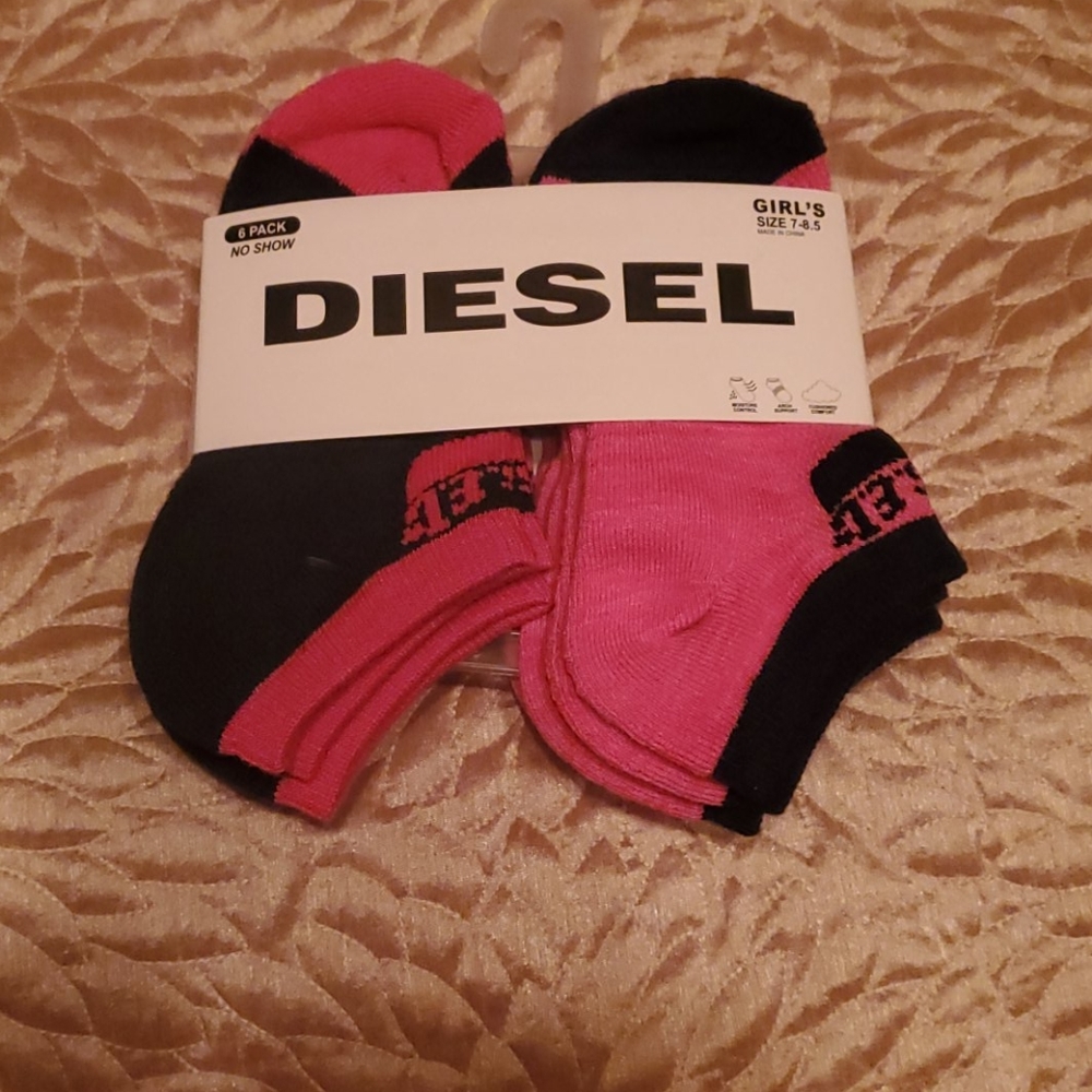Diesel Girl's 6 pack Socks